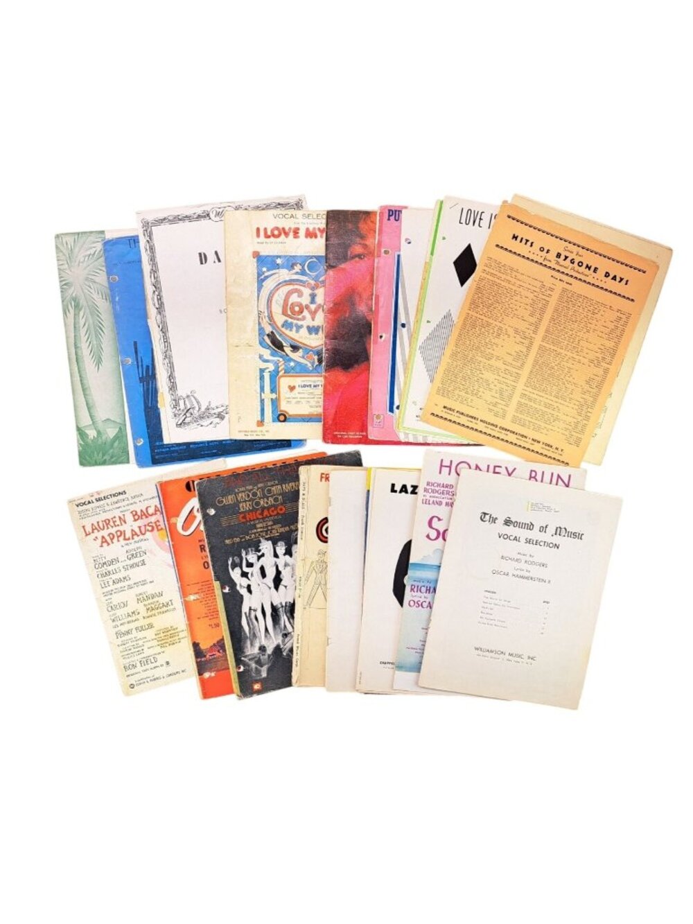 Assorted Vintage Incomplete Sheet Music & Books Scrapbooking Crafts 3.5+ lb Lot